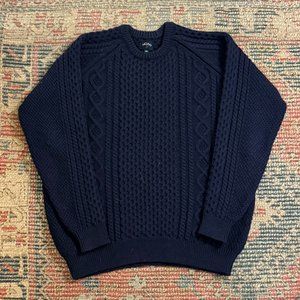 XXL Noah NYC Navy Fishermans Sweater